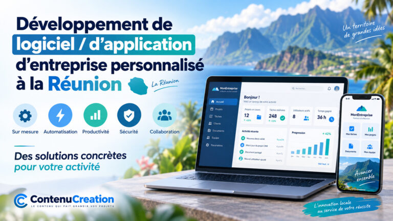 Développement de logiciel/d&rsquo;application d&rsquo;entreprise personnalisé à la Réunion