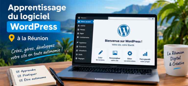 Apprentissage du logiciel WordPress à la Réunion!